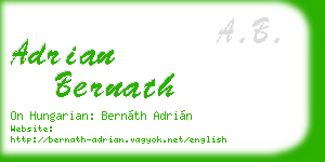 adrian bernath business card