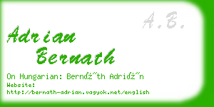 adrian bernath business card